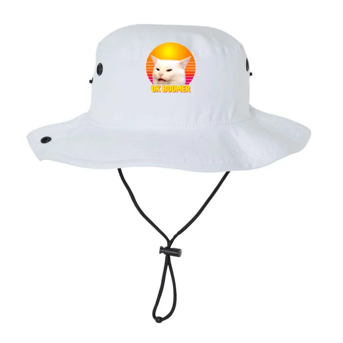 Funny Retro Table Cat OK Boomer Meme Legacy Cool Fit Booney Bucket Hat