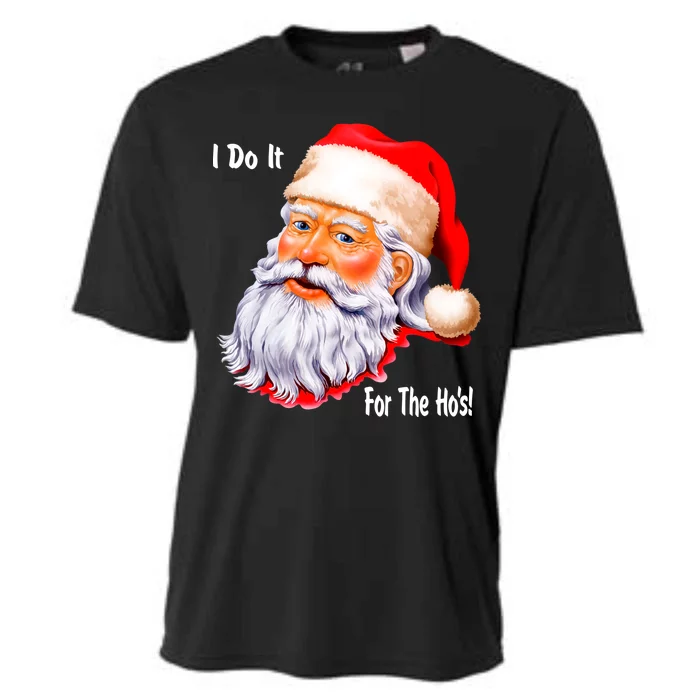 Funny Santa Claus I Do It For The HO'S Christmas Cooling Performance Crew T-Shirt