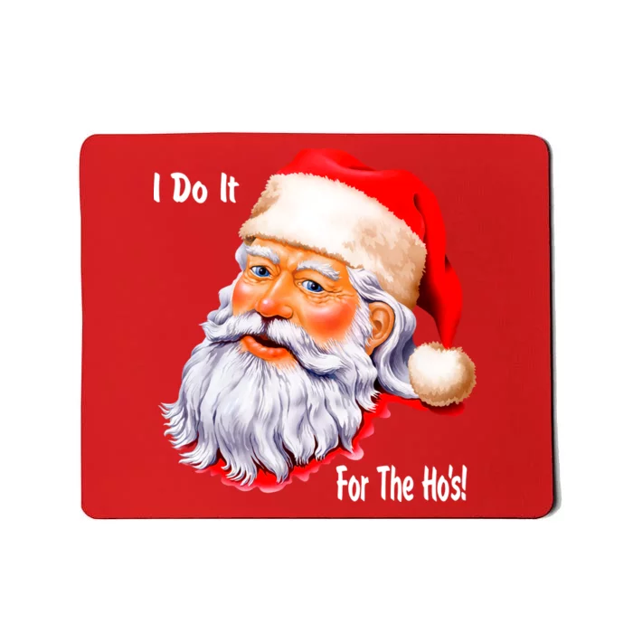 Funny Santa Claus I Do It For The HO'S Christmas Mousepad