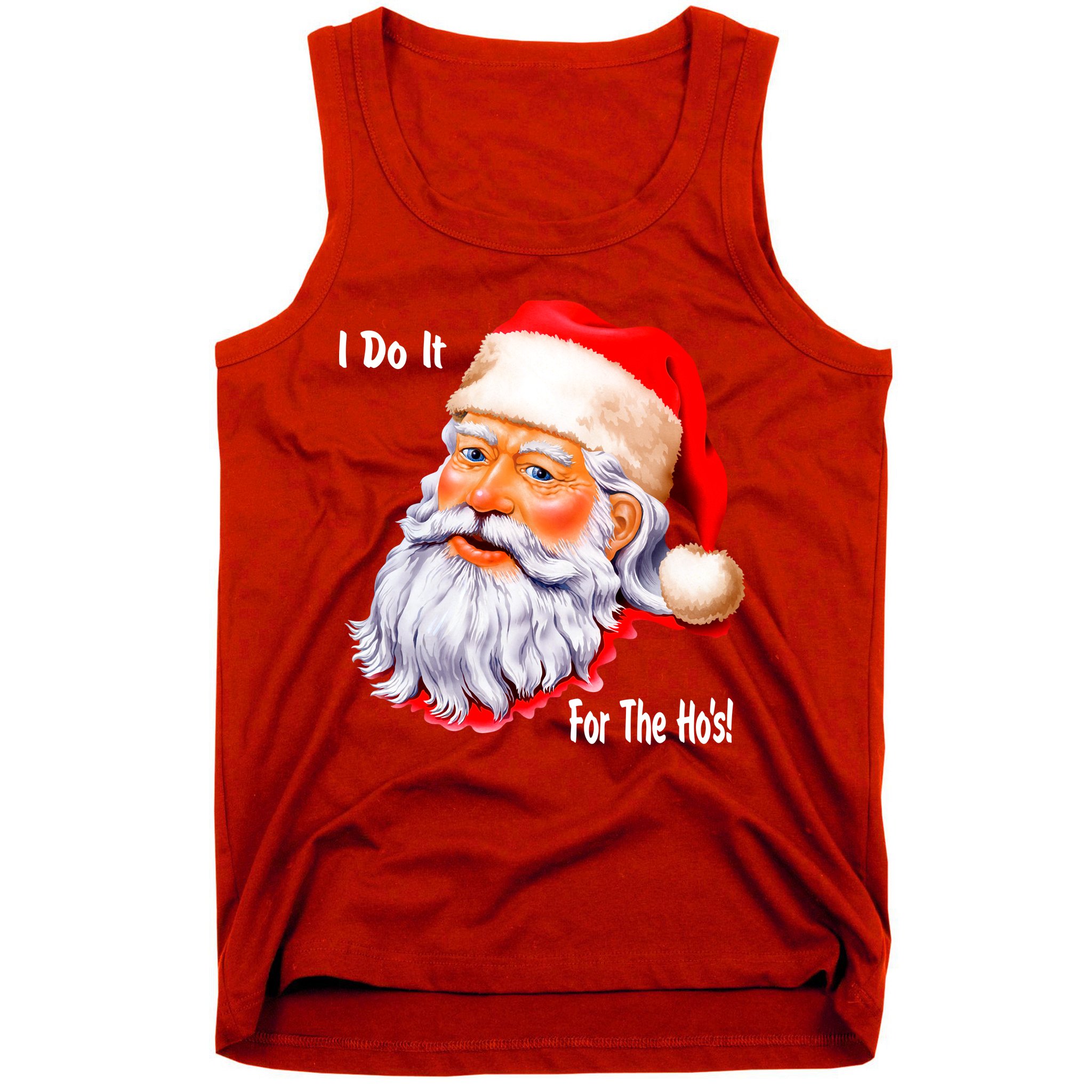 Santa Claus With Gifts Print A-shirt Tanks, Sleeveless Tank Top