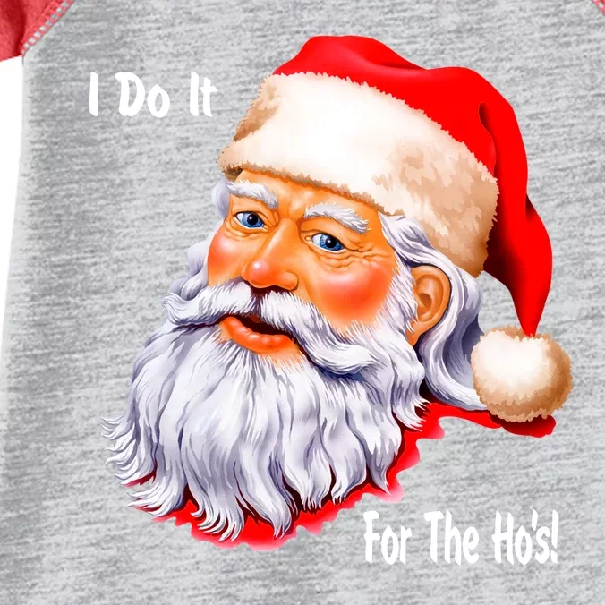 Funny Santa Claus I Do It For The HO'S Christmas Infant Baby Jersey Bodysuit