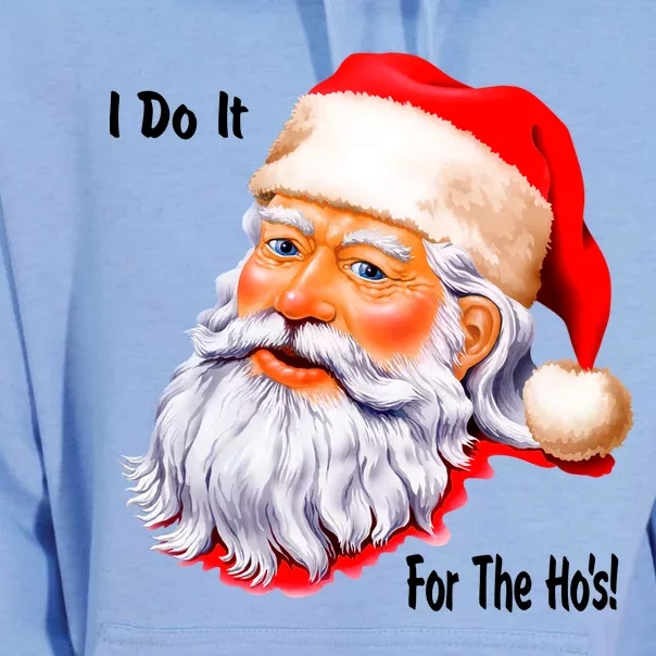 Funny Santa Claus I Do It For The HO'S Christmas Unisex Surf Hoodie