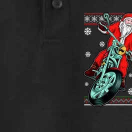 Funny Santa Oh What Fun It Is To Ride Motorcycle Dry Zone Grid Performance Polo