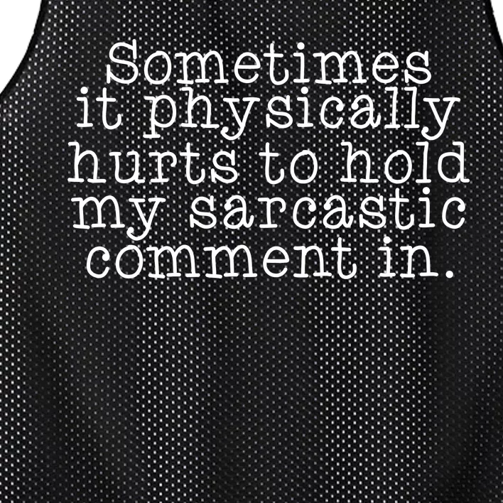 Funny Sarcastic Comment Mesh Reversible Basketball Jersey Tank