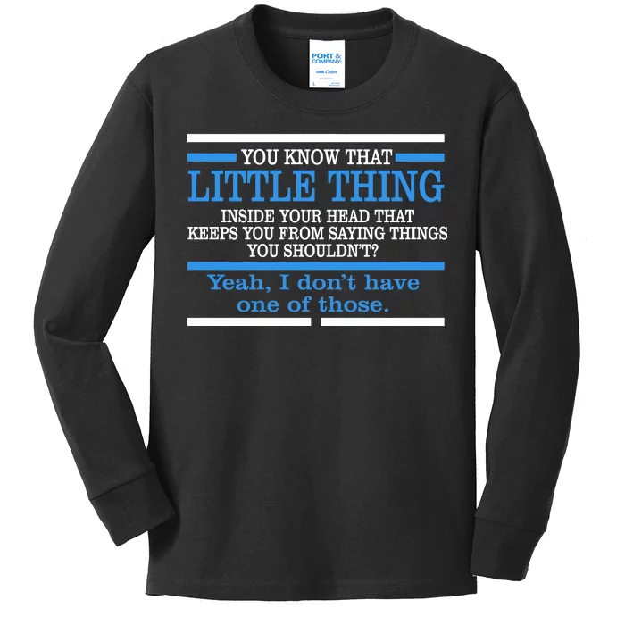 Funny Sarcastic Mind Kids Long Sleeve Shirt