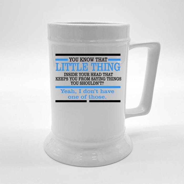 Funny Sarcastic Mind Front & Back Beer Stein