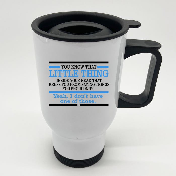 Funny Sarcastic Mind Front & Back Stainless Steel Travel Mug