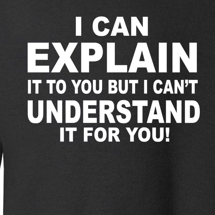 Funny Sayings I Can Explain It But I Can't Understand It For You Toddler Sweatshirt