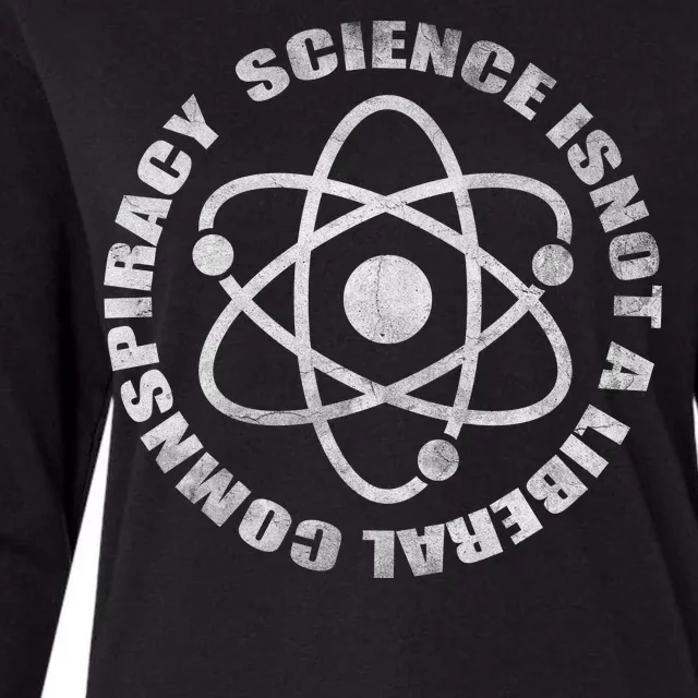 Funny Science Liberal Conspiracy Womens Cotton Relaxed Long Sleeve T-Shirt