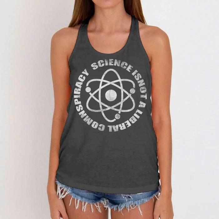 Funny Science Liberal Conspiracy Women's Knotted Racerback Tank