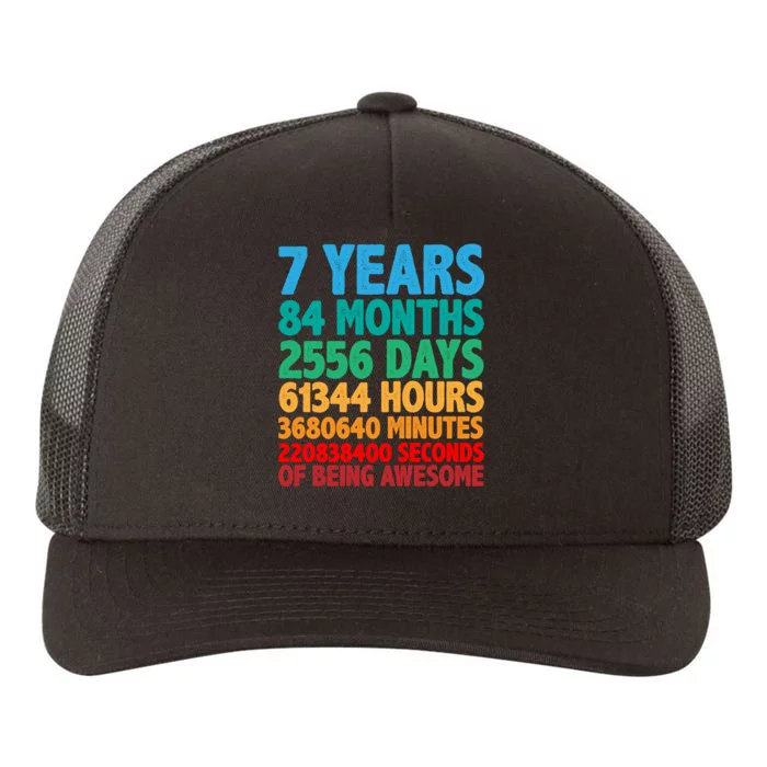 Funny Seven Years Old 7th Birthday Yupoong Adult 5-Panel Trucker Hat