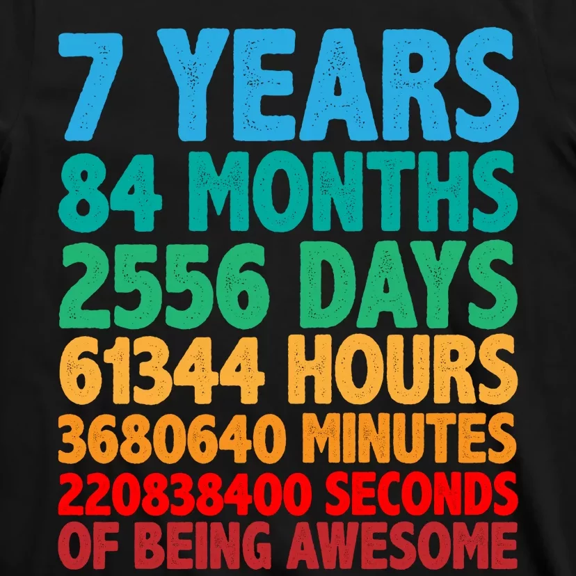 Funny Seven Years Old 7th Birthday T-Shirt