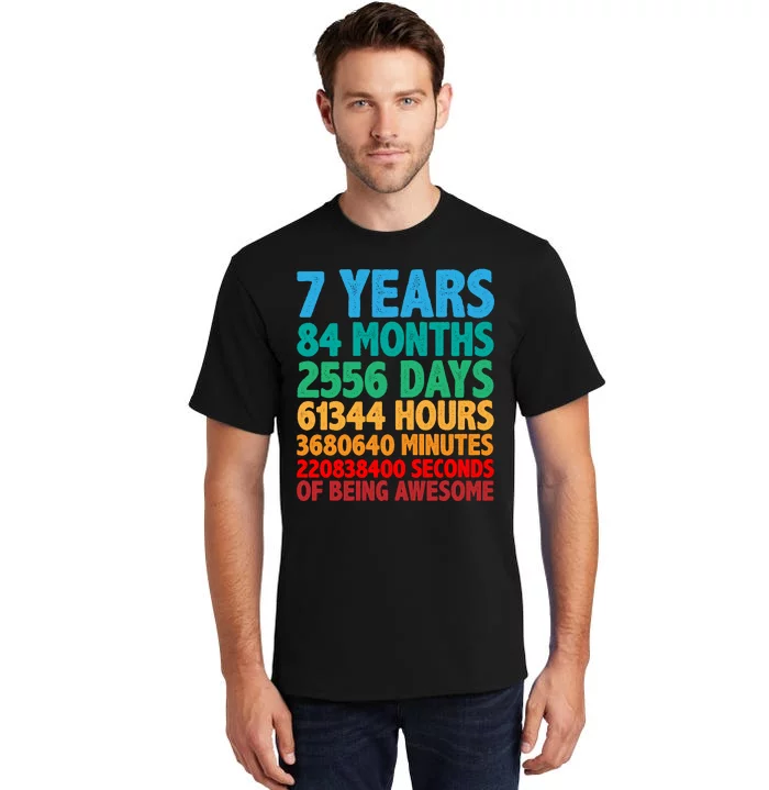 Funny Seven Years Old 7th Birthday Tall T-Shirt