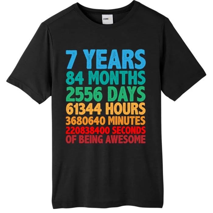 Funny Seven Years Old 7th Birthday ChromaSoft Performance T-Shirt