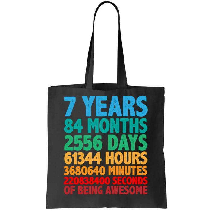 Funny Seven Years Old 7th Birthday Tote Bag