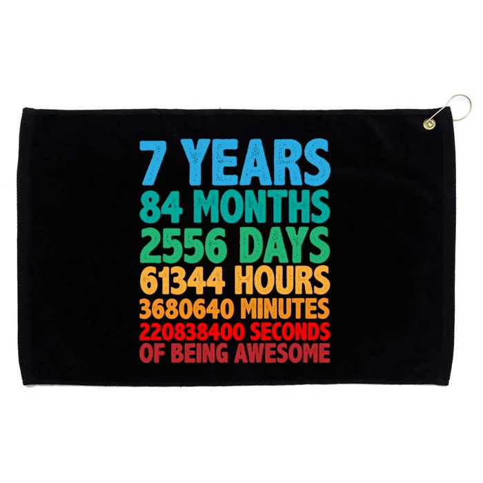 Funny Seven Years Old 7th Birthday Grommeted Golf Towel