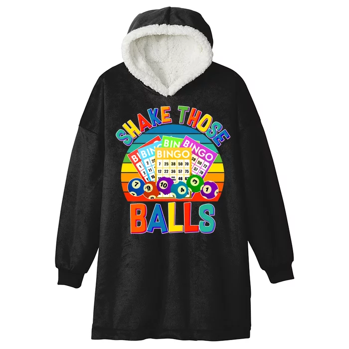 Funny Shake Those Balls Bingo Hooded Wearable Blanket