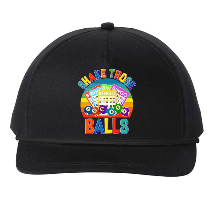 Funny Shake Those Balls Bingo Snapback Five-Panel Rope Hat