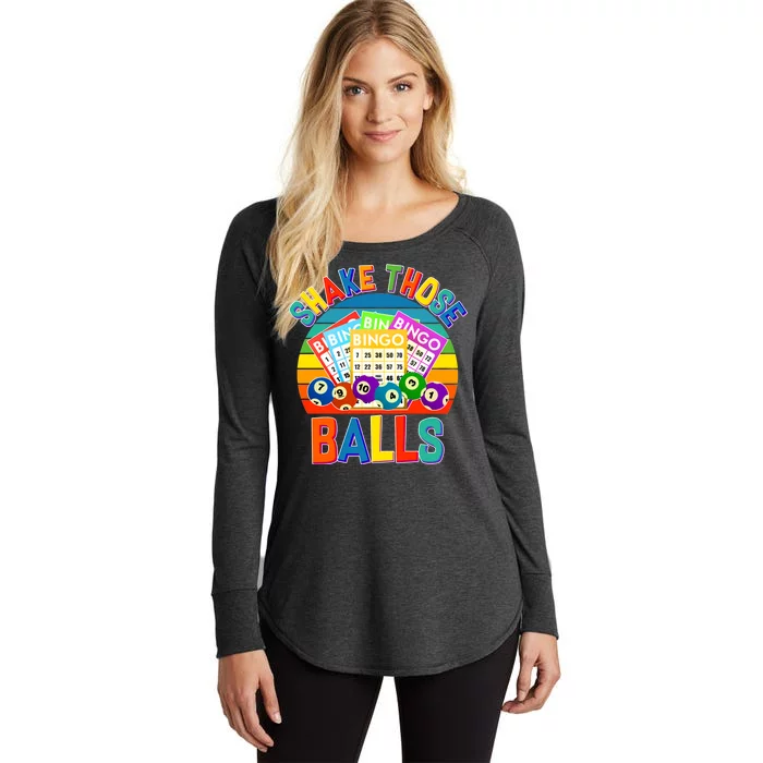 Funny Shake Those Balls Bingo Women's Perfect Tri Tunic Long Sleeve Shirt