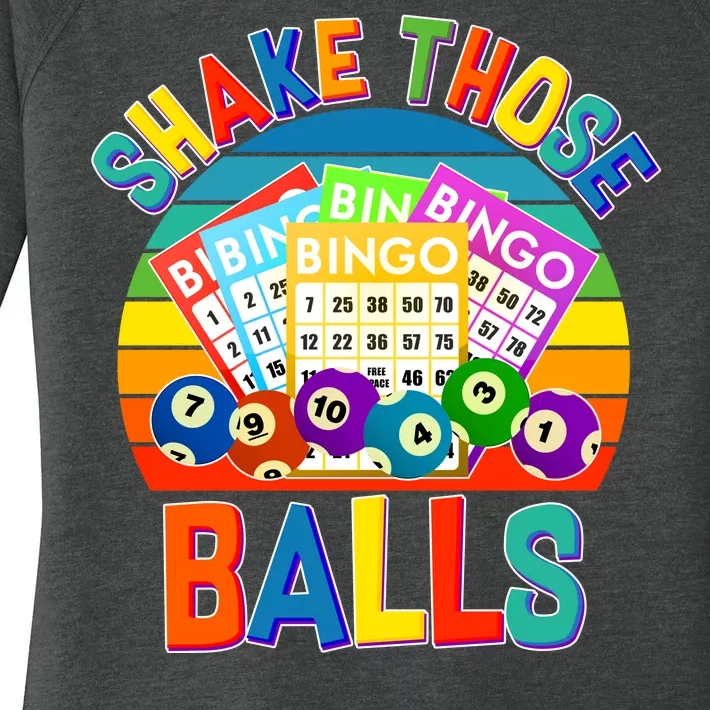 Funny Shake Those Balls Bingo Women's Perfect Tri Tunic Long Sleeve Shirt