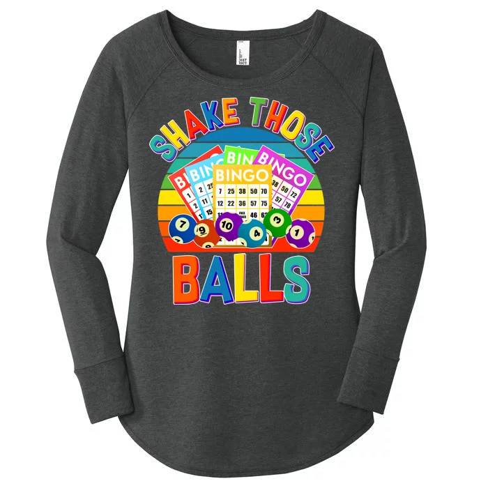 Funny Shake Those Balls Bingo Women's Perfect Tri Tunic Long Sleeve Shirt