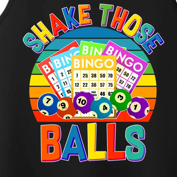 Funny Shake Those Balls Bingo Performance Tank