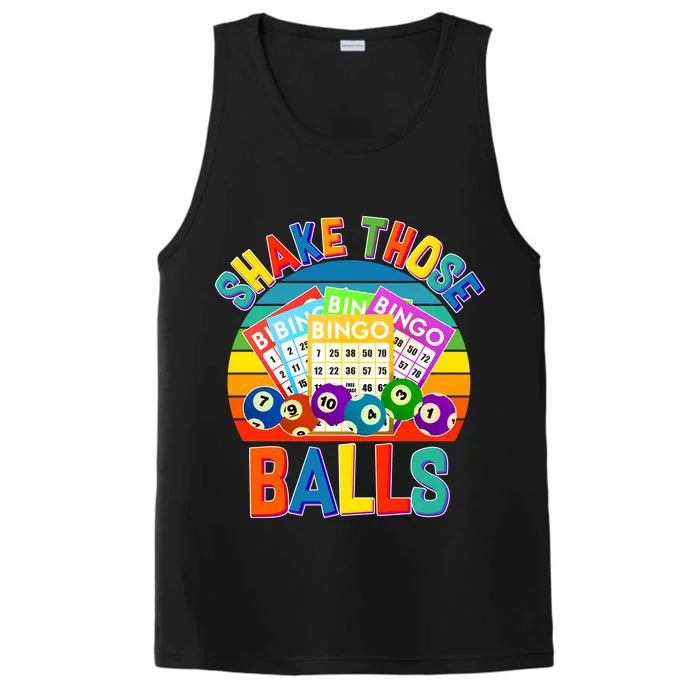 Funny Shake Those Balls Bingo Performance Tank