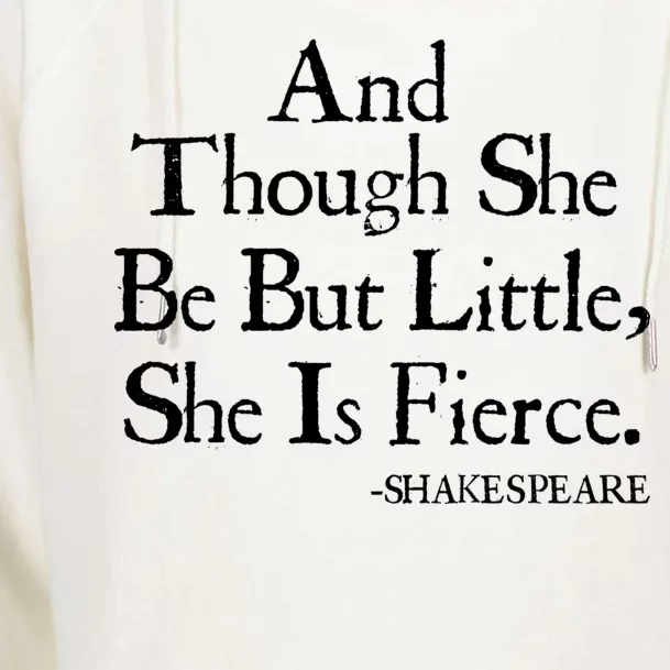 Funny Shakespeare Fierce Quote Womens Funnel Neck Pullover Hood