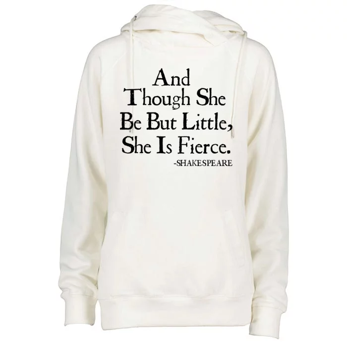 Funny Shakespeare Fierce Quote Womens Funnel Neck Pullover Hood