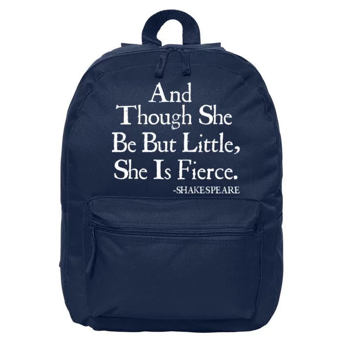 Funny Shakespeare Fierce Quote 16 in Basic Backpack