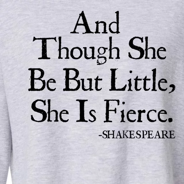 Funny Shakespeare Fierce Quote Cropped Pullover Crew