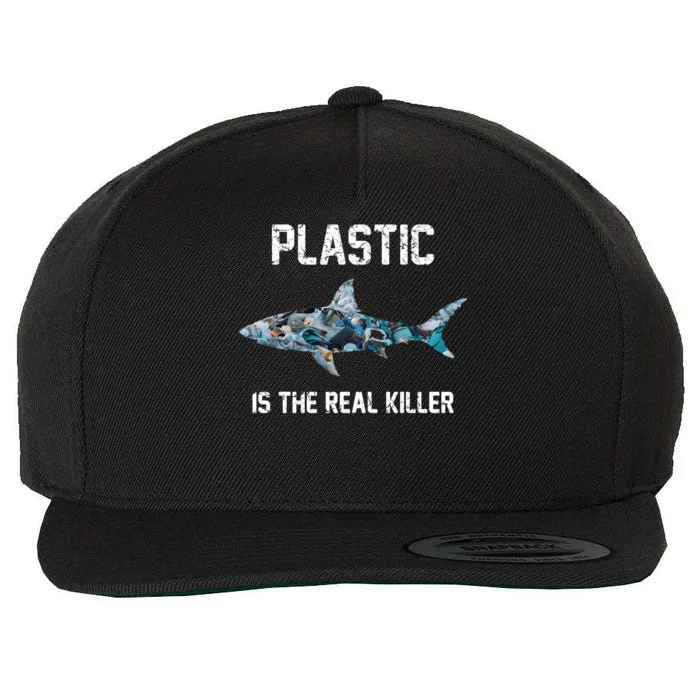 Funny Shark Plastic Is The Real Killer Wool Snapback Cap