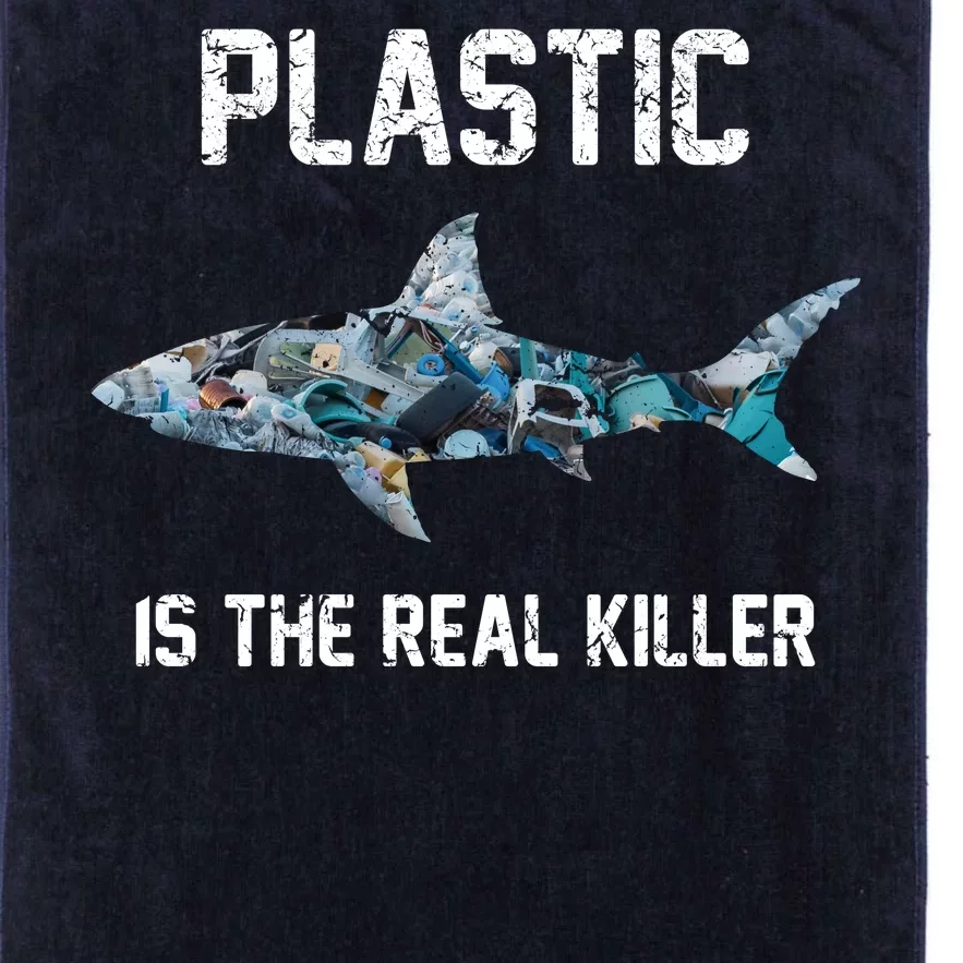 Funny Shark Plastic Is The Real Killer Platinum Collection Golf Towel