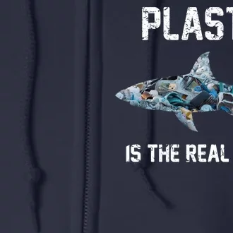 Funny Shark Plastic Is The Real Killer Full Zip Hoodie