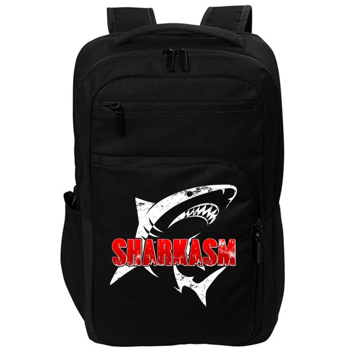 Funny Sharkasm Shark Fan Impact Tech Backpack