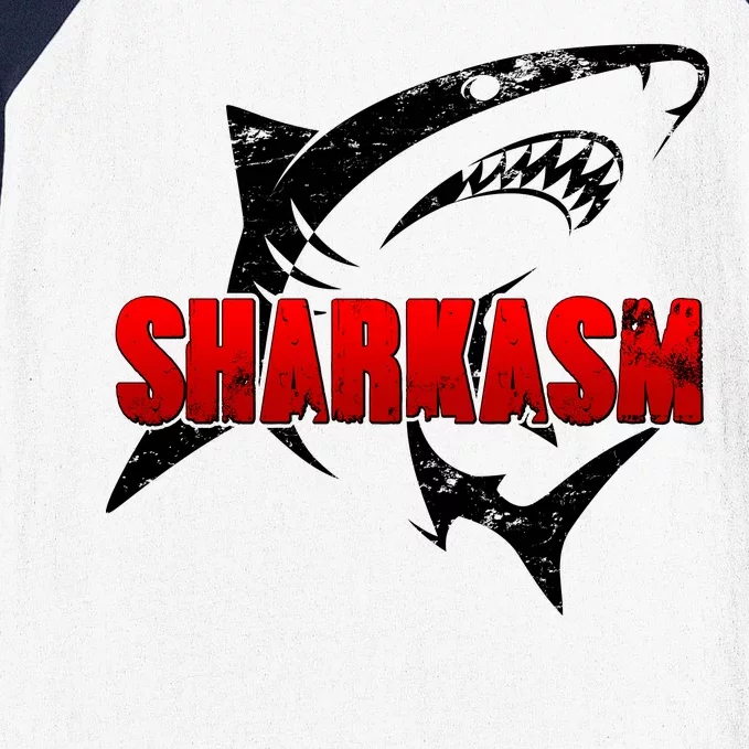 Funny Sharkasm Shark Fan Baseball Sleeve Shirt