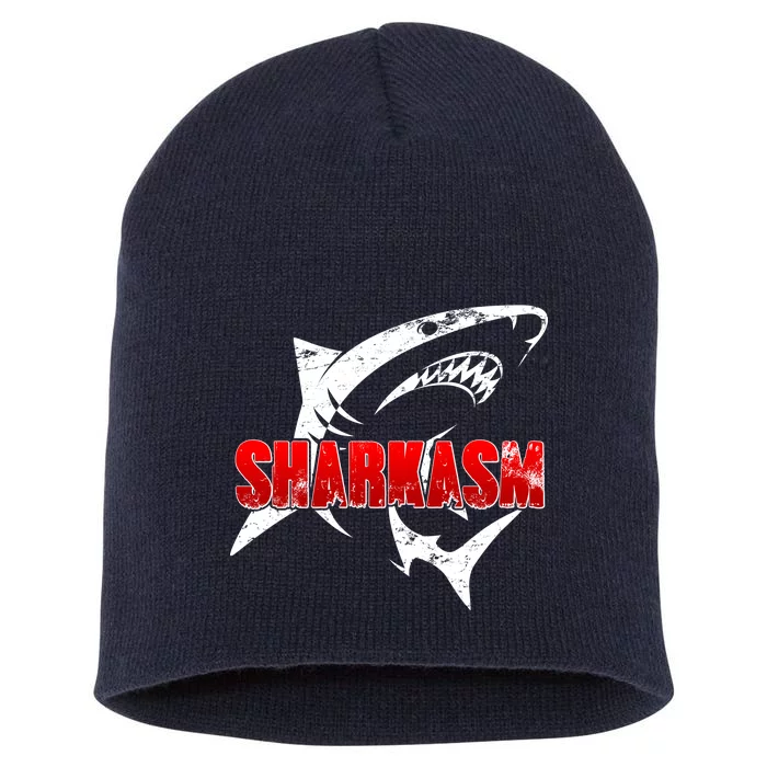 Funny Sharkasm Shark Fan Short Acrylic Beanie