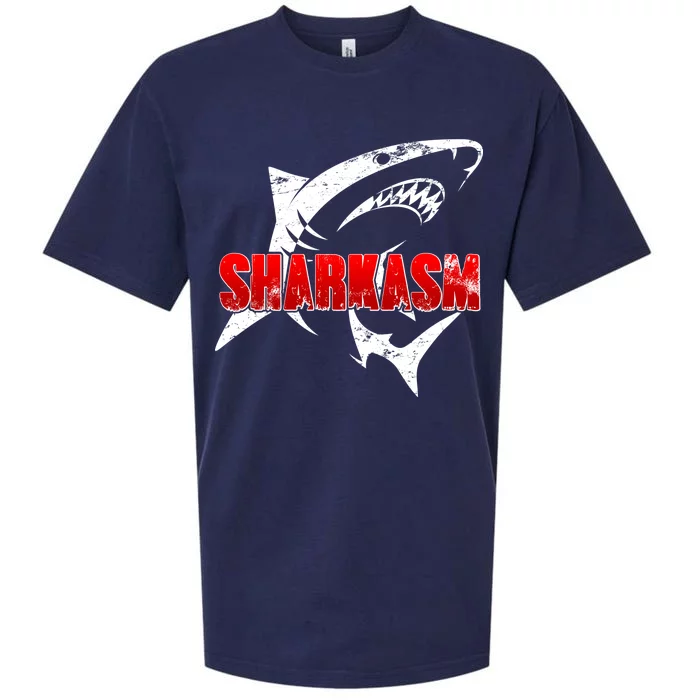 Funny Sharkasm Shark Fan Sueded Cloud Jersey T-Shirt