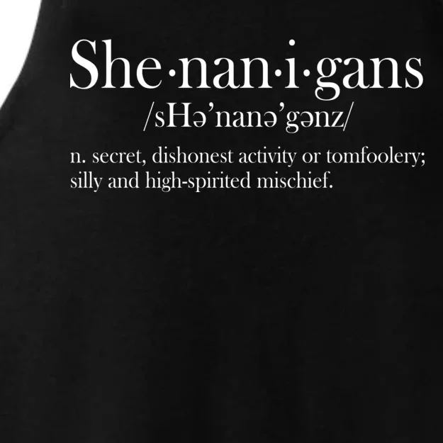 Funny Shenanigans Definition Ladies Tri-Blend Wicking Tank