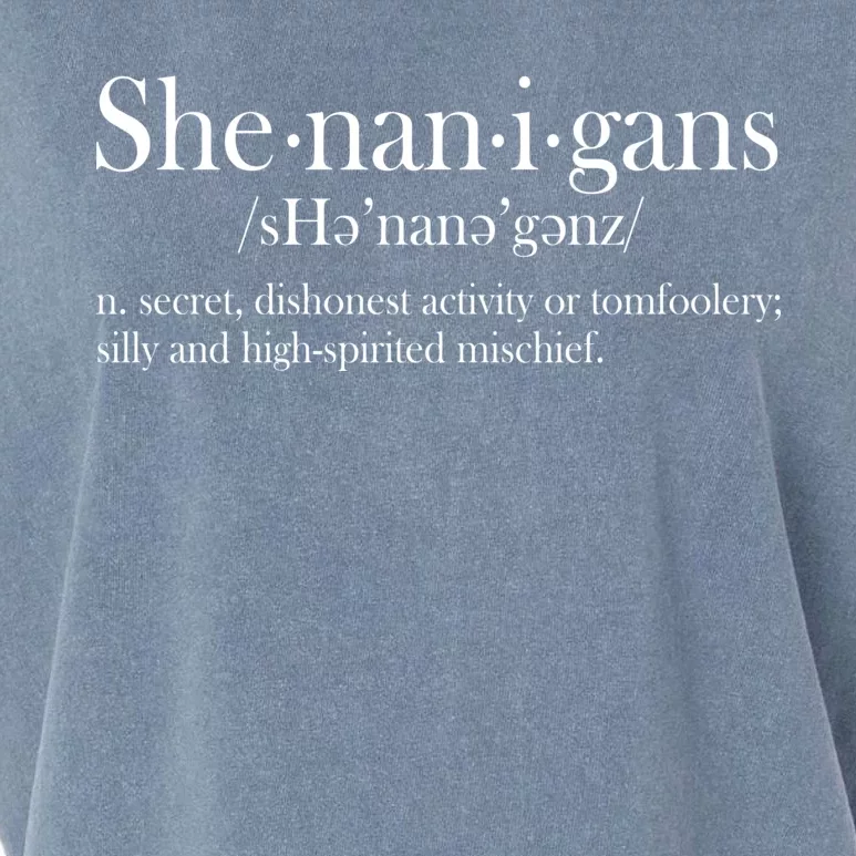 Funny Shenanigans Definition Garment-Dyed Women's Muscle Tee