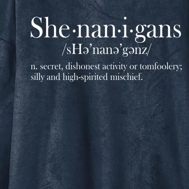 Funny Shenanigans Definition Hooded Wearable Blanket