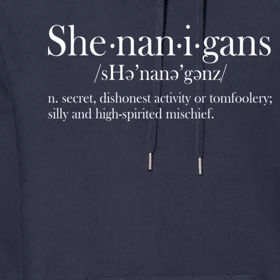 Funny Shenanigans Definition Premium Hoodie