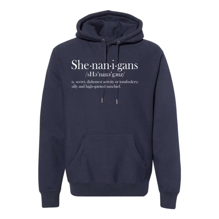 Funny Shenanigans Definition Premium Hoodie