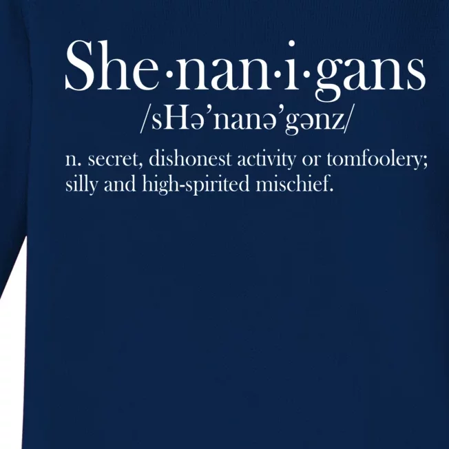 Funny Shenanigans Definition Baby Long Sleeve Bodysuit