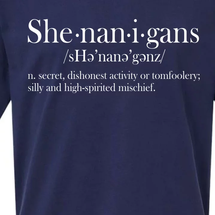 Funny Shenanigans Definition Sueded Cloud Jersey T-Shirt