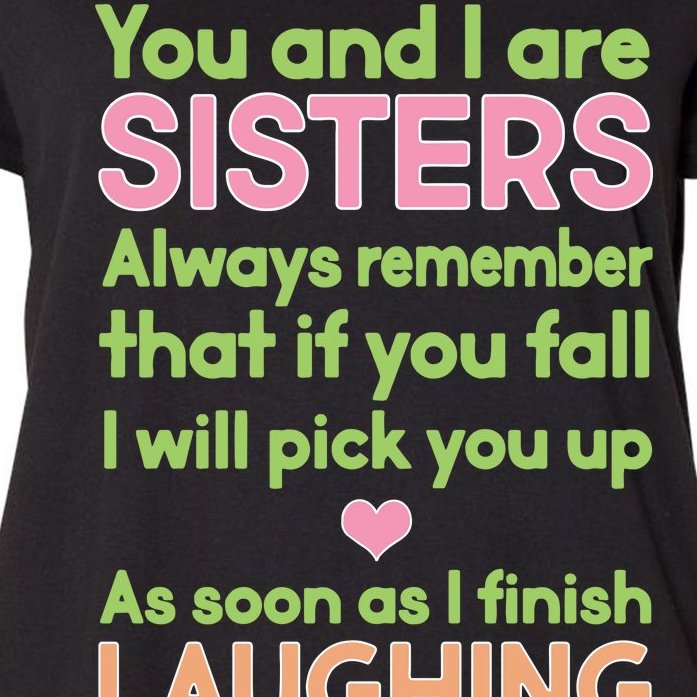 Funny Sisters Laughing Women's Plus Size T-Shirt