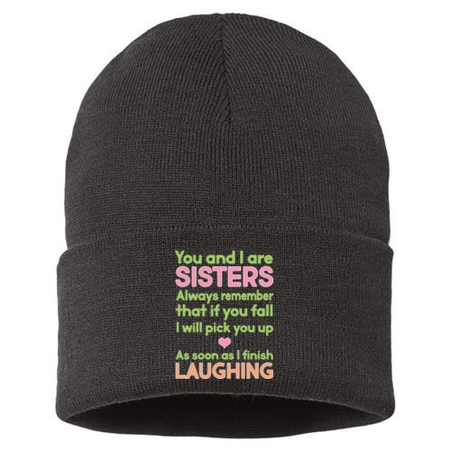 Funny Sisters Laughing Sustainable Knit Beanie
