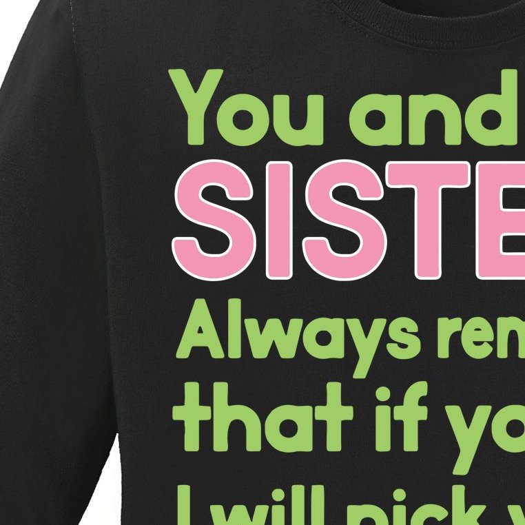 Funny Sisters Laughing Ladies Missy Fit Long Sleeve Shirt