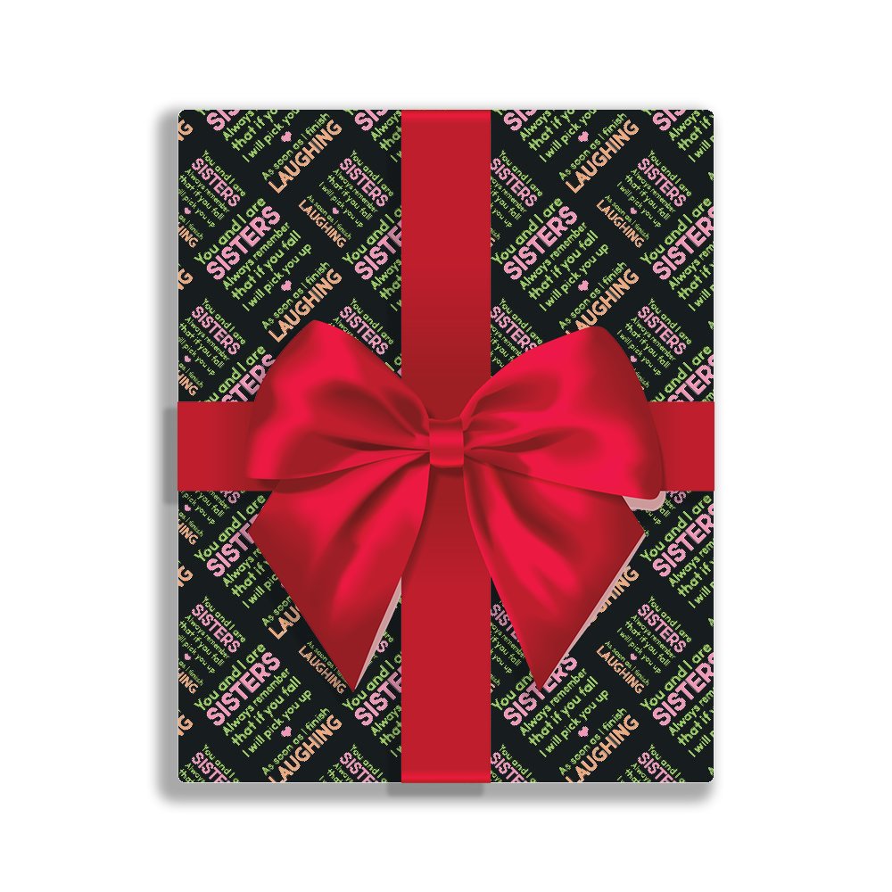 Funny Sisters Laughing Wrapping Paper