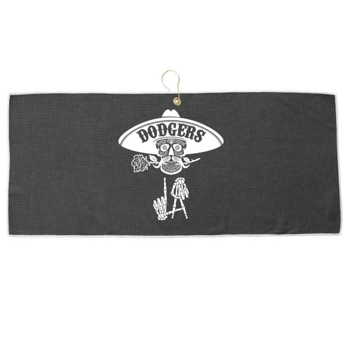 Funny Skull Dodgers Large Microfiber Waffle Golf Towel